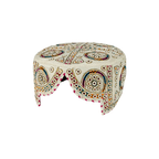 White Balochi Topi - Traditional design - Golden Shade - Nasir Bhai