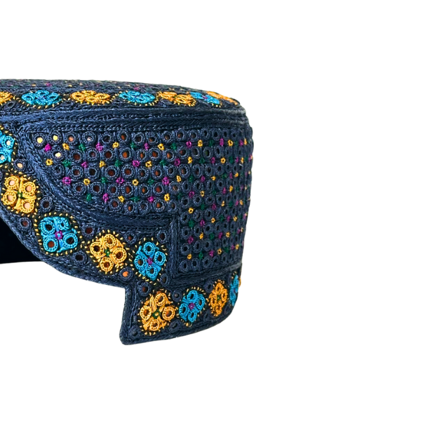 Blue Sindhi Topi - Traditional design - Blue Shade - Nasir Bhai