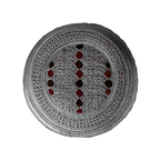 White Sindhi Topi - Pink Stitching - Red And Maroon Tikki - Raja Cap