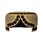 Light Brown Sindhi Topi  - Traditional design - Maroon Shade - Nasir Bhai