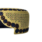 Light Brown Sindhi Topi  - Traditional design - Maroon Shade - Nasir Bhai