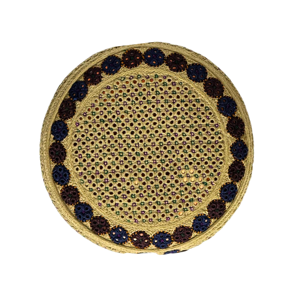 Light Brown Sindhi Topi  - Traditional design - Maroon Shade - Nasir Bhai