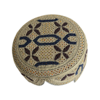 Light Brown Sindhi Topi - Traditional Design - Golden Shade - Nasir Bhai