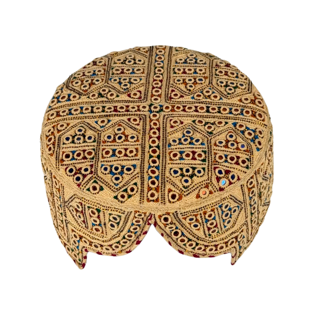 Golden Balochi Topi - Traditional design - Golden Shade - Nasir Bhai