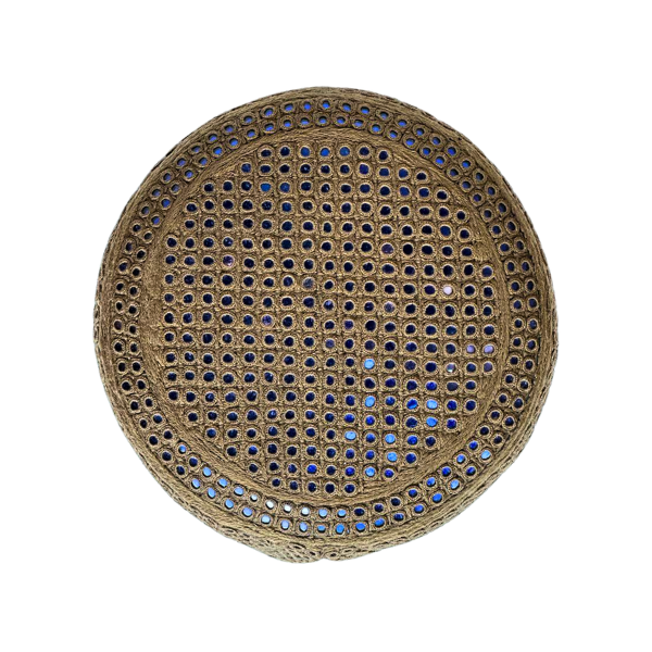 Light Brown SIndhi Topi - Blue Shade -Nasir Bhai