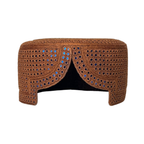Brown Sindhi Topi - Blue Shade - Nasir Bhai