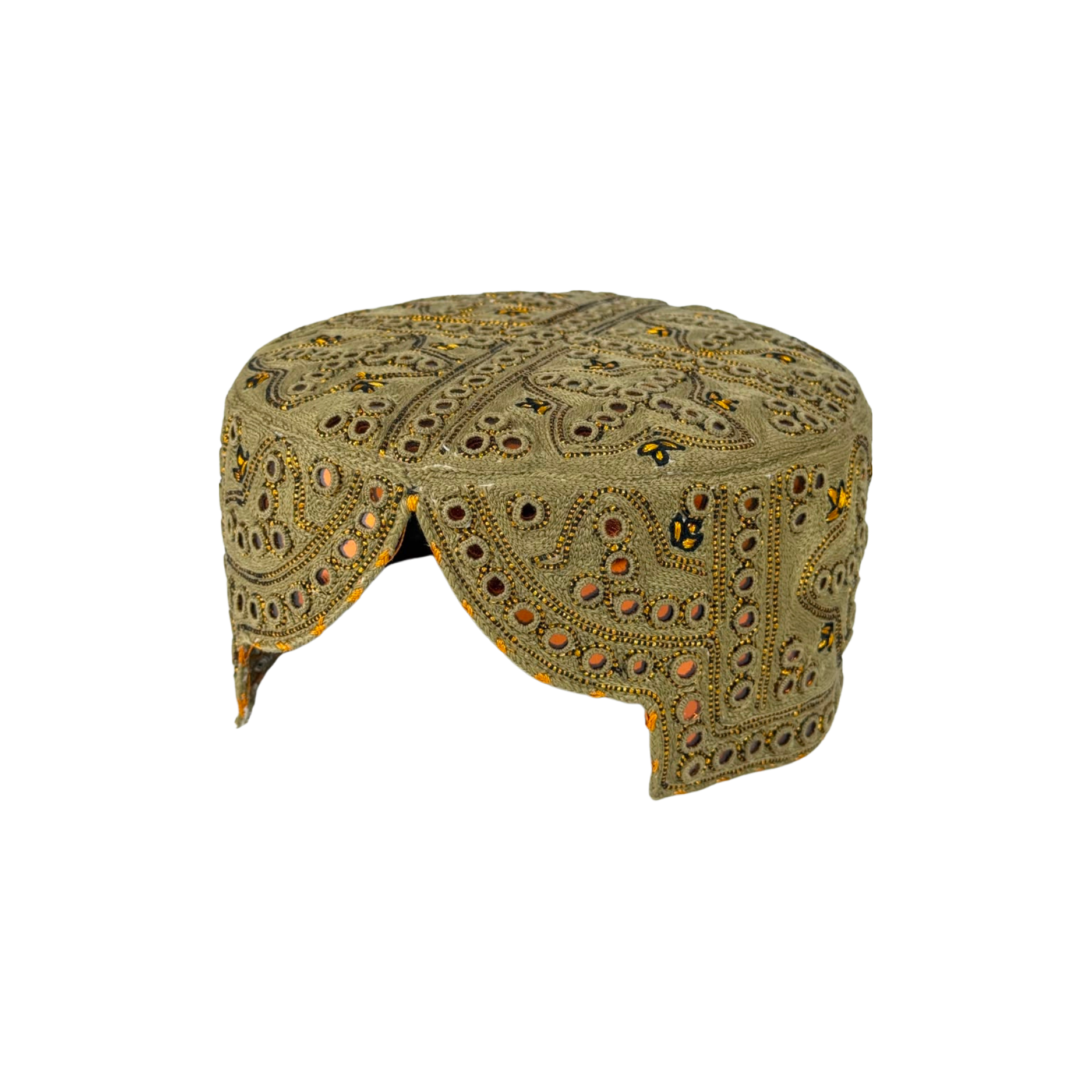 Brown Sindhi Topi - Traditional design - Golden Shade - Nasir Bhai