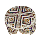 White Balochi Topi - Traditional design - Golden Shade - Nasir Bhai