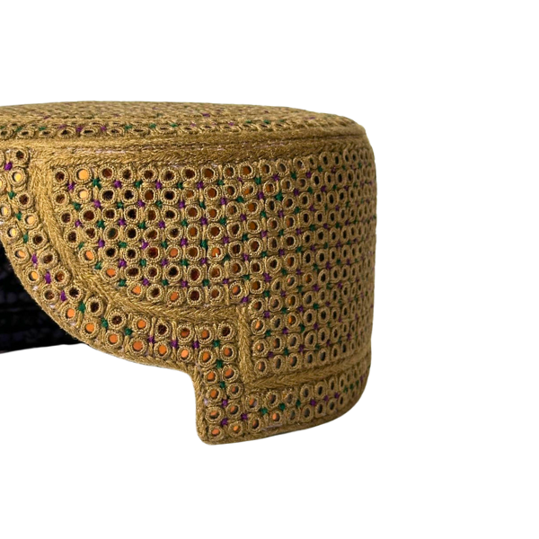 Brown Sindhi Topi - White Shade - Nasir Bhai