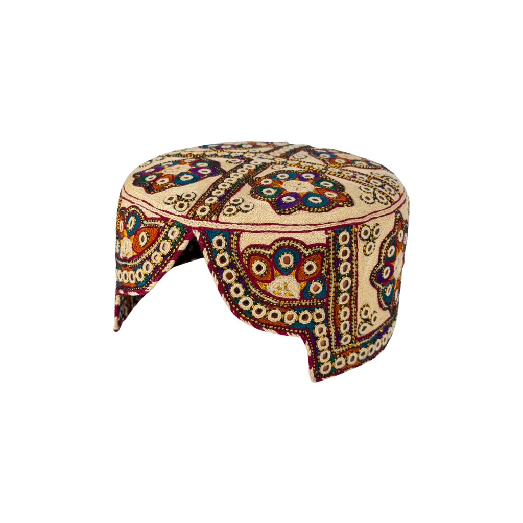 Light Brown Balochi Topi - Traditional design - Golden Shade - Nasir Bhai