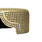 Light Brown Sindhi Topi - Blue Shade - Nasir Bhai