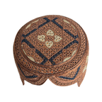Brown Sindhi Topi - Traditional Design - Nasir Bhai
