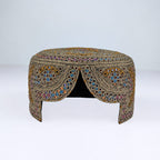 Brown Sindhi Topi - Traditional Design - Golden Shade - Nasir Bhai