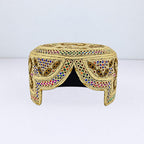 Light Brown Sindhi Topi - Traditional Design - Golden Shade - Nasir Bhai