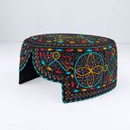 Black Sindhi Topi  - Traditional Design - Blue Shade - Nasir Bhai