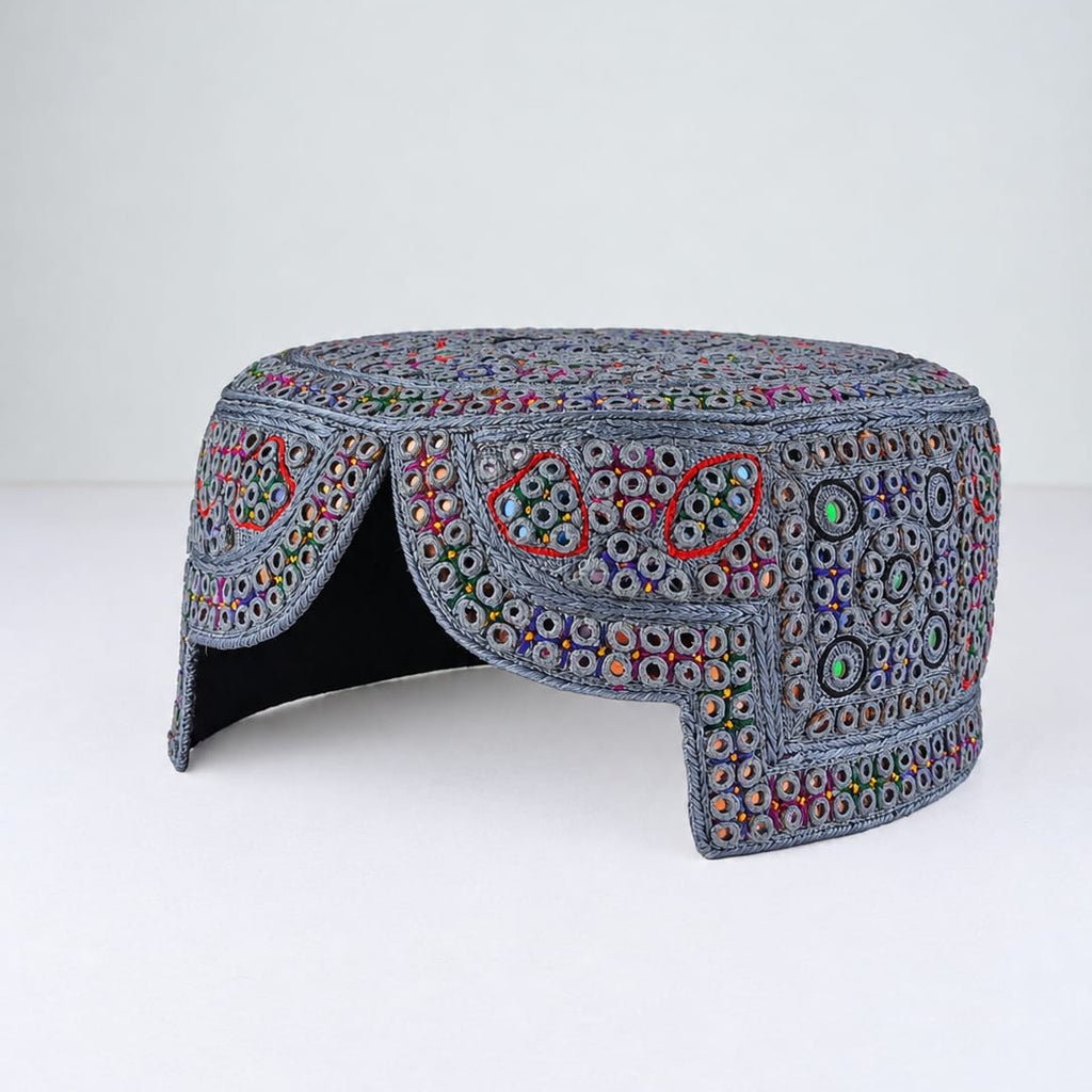 Purple Sindhi Topi - Green And Blue Shade - Nasir Bhai
