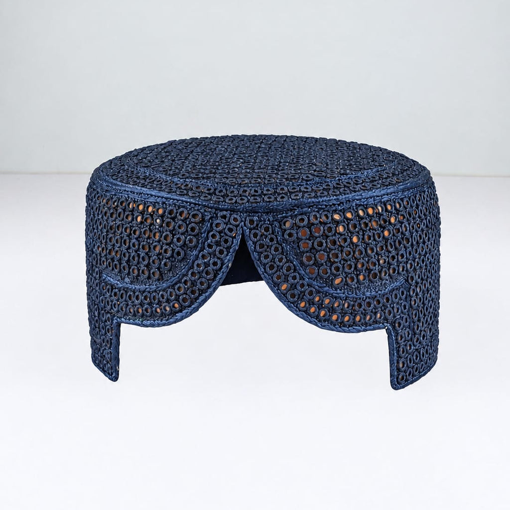Blue Sindhi Topi - Golden Shade - Nasir Bhai