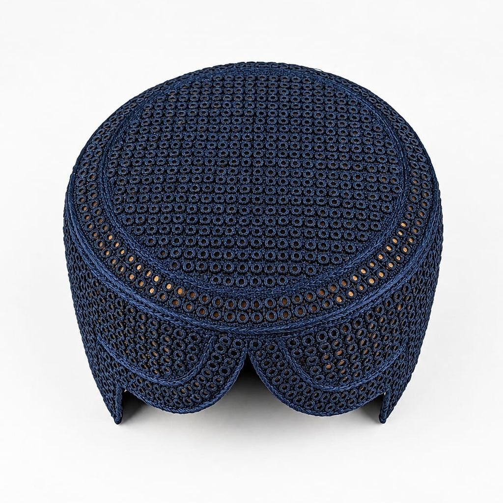 Blue Sindhi Topi - Golden Shade - Nasir Bhai