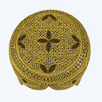 Golden Sindhi Topi - Traditional Design - Golden Shade - Nasir Bhai