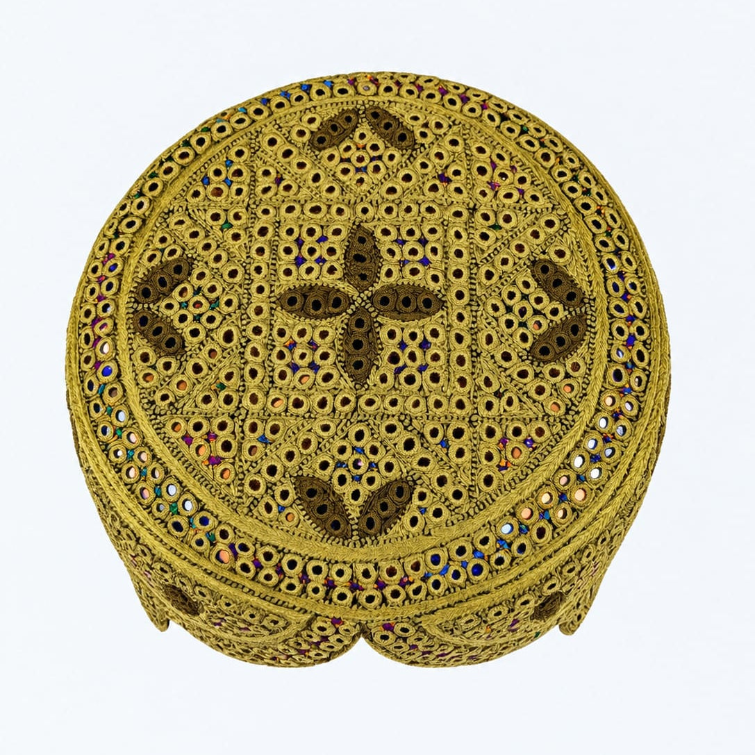 Golden Sindhi Topi - Traditional Design - Golden Shade - Nasir Bhai