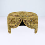 Brown Sindhi Topi - Traditional Design - Golden Shade - Nasir Bhai