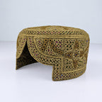 Brown Sindhi Topi - Traditional Design - Golden Shade - Nasir Bhai