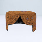 Brown Sindhi Topi - Heart Design - Nasir Bhai