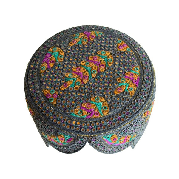 Black Sindhi Topi -  Traditional Design - Golden Shade - Nasir Bhai