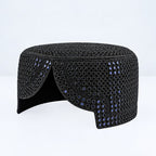 Black Sindhi Topi Blue Shade - Nasir Bhai